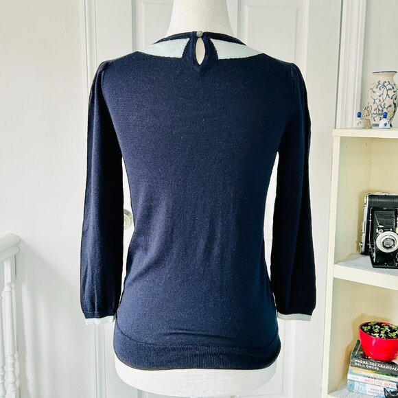 J. Crew 100% Merino Trompe L'Oeil Intarsia Pullover Sweater (size XS) - Picture 5 of 15